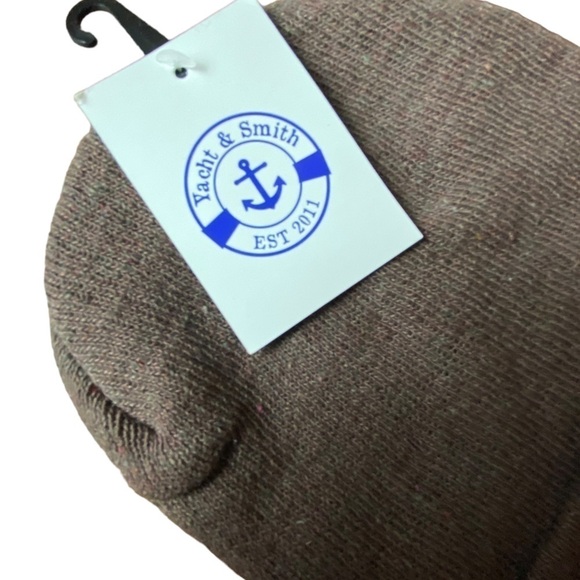 Yacht & Smith Grey Knit Fisherman’s Beanie  unisex one size NWT - Picture 3 of 6
